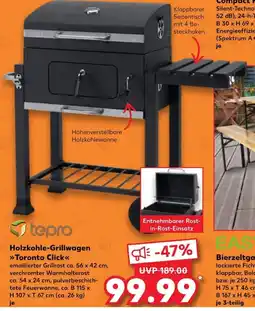 Kaufland tepro Holzkohle-Grillwagen >> Toronto Click<< Angebot