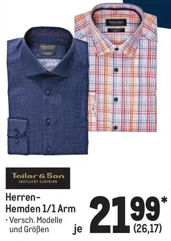 METRO Tailor & Son Herren Hemden 1/1 Arm Angebot