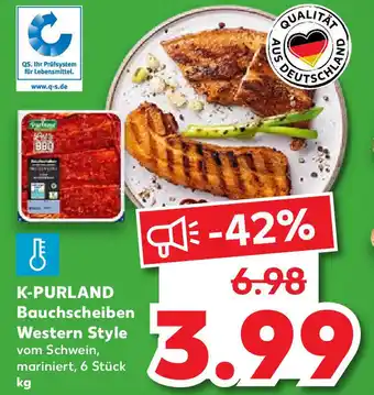 Kaufland K-Purland Bauchscheiben Western Style kg Angebot