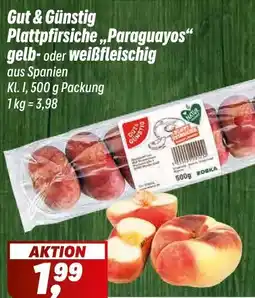 Simmel Gut & Günstig Plattpfirsiche,,Paraguayos" gelb-oder weißfleischig Angebot