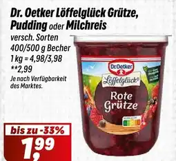 Simmel Dr. Oetker Löffelglück Grütze, Pudding oder Milchreis Angebot
