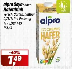 Simmel alpro Soya- oder Haferdrink Angebot
