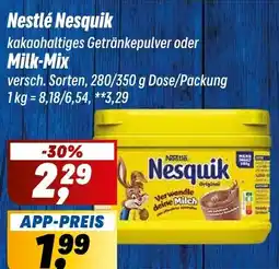 Simmel Nestlé Nesquik oder Milk-Mix Angebot