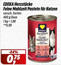 Simmel EDEKA Herzstücke Feine Mahlzeit Pastete für Katzen Angebot