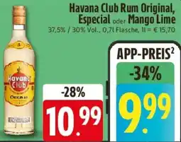 E-Center Havana Club Rum Original, Especial oder Mango Lime Angebot