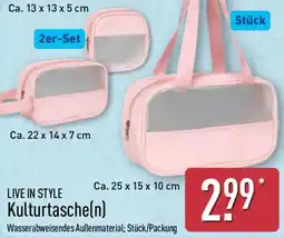 Aldi Nord LIVE IN STYLE Kulturtasche(n) Angebot