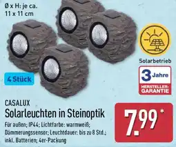 Aldi Nord CASALUX Solarleuchten in Steinoptik Angebot