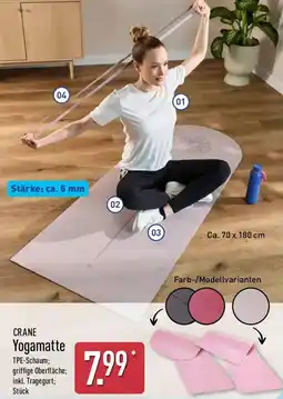 Aldi Nord CRANE Yogamatte Angebot