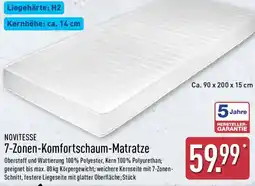 Aldi Nord NOVITESSE 7-Zonen-Komfortschaum-Matratze Angebot