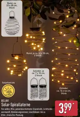 Aldi Nord BELAVI Solar-Spirallaterne Angebot