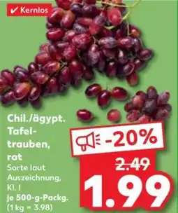 Kaufland Chil./ägypt. Tafeltrauben, rot Angebot