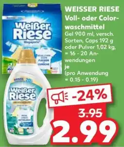 Kaufland WEISSER RIESE Voll- oder Colorwaschmittel Angebot