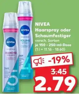 Kaufland NIVEA Haarspray oder Schaumfestiger Angebot