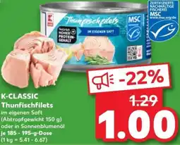 Kaufland K-CLASSIC Thunfischfilets Angebot