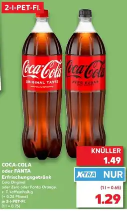 Kaufland COCA-COLA oder FANTA Erfrischungsgetränk Angebot