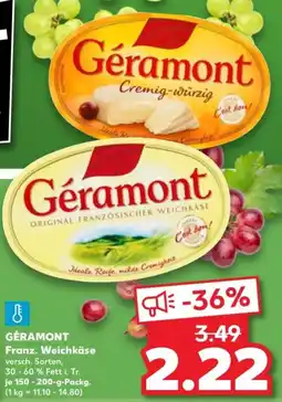 Kaufland GÉRAMONT Franz. Weichkäse Angebot