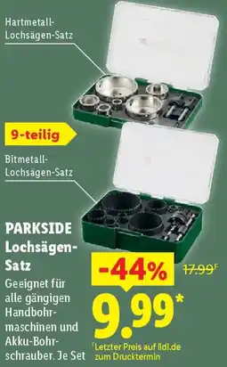 Lidl PARKSIDE Lochsägen Satz Angebot