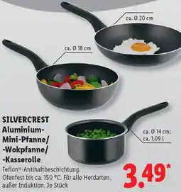 Lidl SILVERCREST Aluminium Mini-Pfanne/ Wokpfanne/ Kasserolle Angebot
