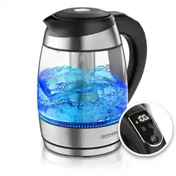 Netto Marken-Discount Arendo Wasserkocher, Edelstahl oder Glas, Temperaturanzeige & Warmhaltefunktion Angebot