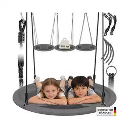 Netto Marken-Discount tectake Nestschaukel, 120 kg Belastbarkeit, gepolsterter Rand, Textilene-Bespannung Angebot