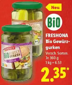 Lidl FRESHONA Bio Gewürzgurken Angebot