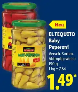 Lidl EL TEQUITO Baby Peperoni Angebot