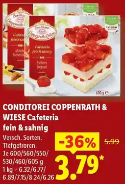 Lidl CONDITOREI COPPENRATH & WIESE Cafeteria fein & sahnig Angebot
