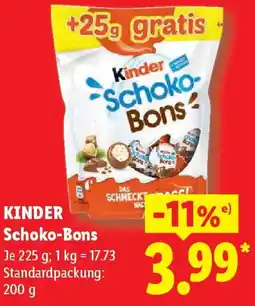 Lidl KINDER Schoko-Bons Angebot