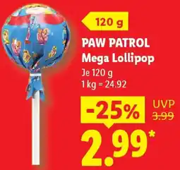 Lidl PAW PATROL Mega Lollipop Angebot