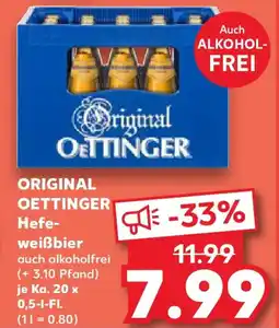 Kaufland ORIGINAL OETTINGER Hefeweißbier Angebot