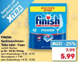 Kaufland FINISH Spülmaschinen Tabs oder -Caps Angebot