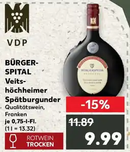 Kaufland VDP BÜRGER SPITAL Veitshöchheimer Spätburgunder Angebot