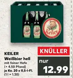 Kaufland KEILER Weißbier hell Angebot