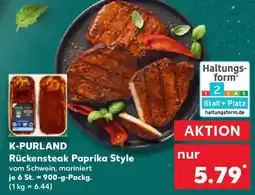 Kaufland K-PURLAND Rückensteak Paprika Style Angebot