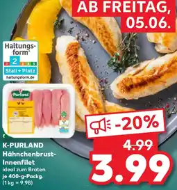 Kaufland K-PURLAND Hähnchenbrust Innenfilet Angebot