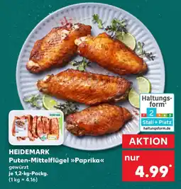 Kaufland HEIDEMARK Puten-Mittelflügel Paprika Angebot