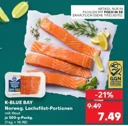 Kaufland K-BLUE BAY Norweg. Lachsfilet-Portionen Angebot