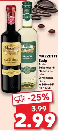 Kaufland Mazzetti essig Angebot