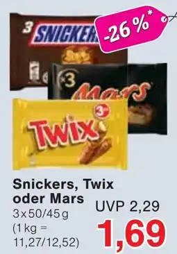 Wiglo Wunderland Snickers, Twix oder Mars Angebot