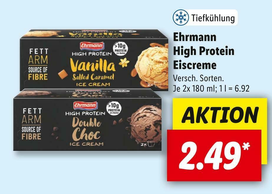 Ehrmann high protein eiscreme Angebot bei Lidl
