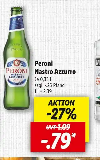 Lidl Peroni nastro azzurro Angebot