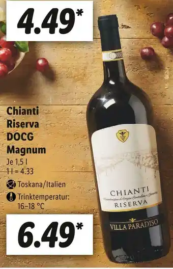 Lidl Villa paradiso chianti riserva docg magnum Angebot