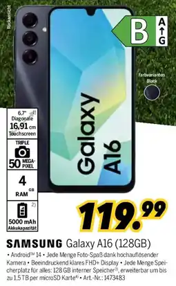 MEDIMAX SAMSUNG Galaxy A16 (128GB) Angebot