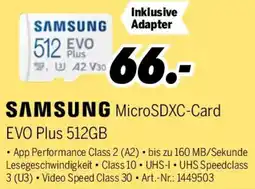 MEDIMAX SAMSUNG MicroSDXC-Card EVO Plus 512GB Angebot
