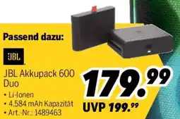 MEDIMAX JBL Akkupack 600 Duo Angebot
