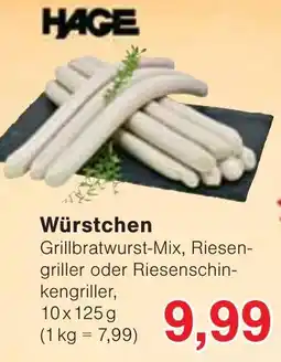 Wiglo Wunderland HAGE Würstchen Angebot