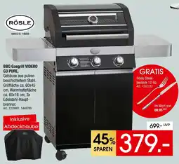 Zurbrüggen RÖSLE BBQ Gasgrill VIDERO G3 PURE Angebot