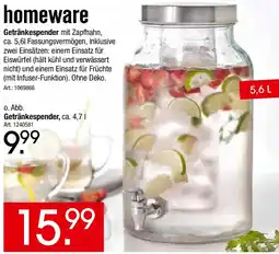 Zurbrüggen Homeware Getränkespender Angebot