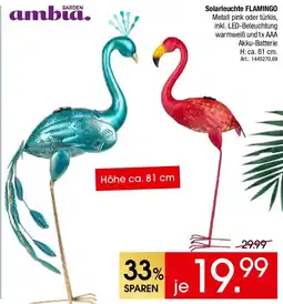 Zurbrüggen GARDEN Ambia Solarleuchte FLAMINGO Angebot