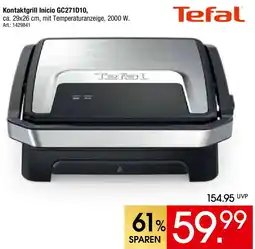 Zurbrüggen Tefal Kontaktgrill Inicio GC271D10 Angebot